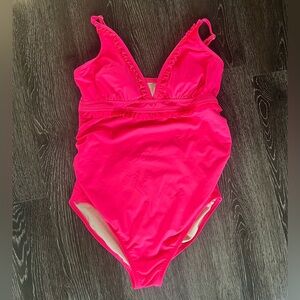 Isabel Maternity by Ingrid & Isabel Hot Pink One-Piece Maternity Swimsuit